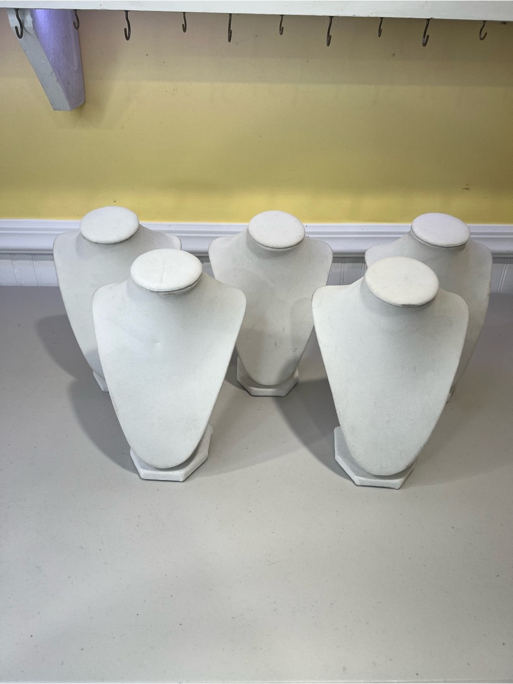 White Velvet Jewelry Display Bust - Sold separately available to bundle